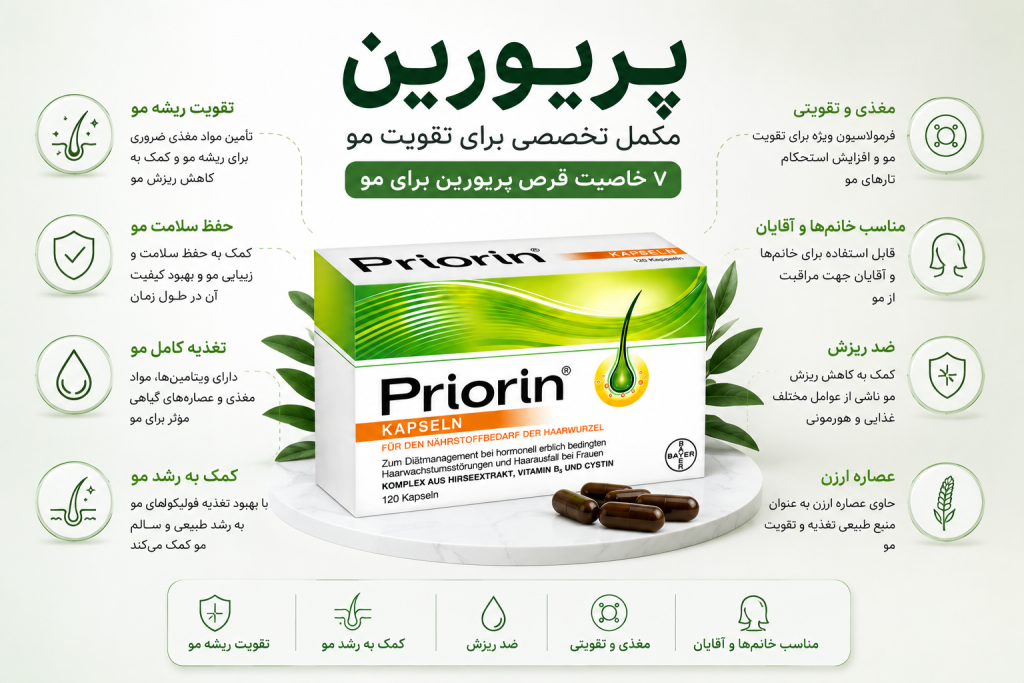 پریورین چیست؟ ۸ نکته مهم درباره قرص پریورین و تاثیر آن بر مو